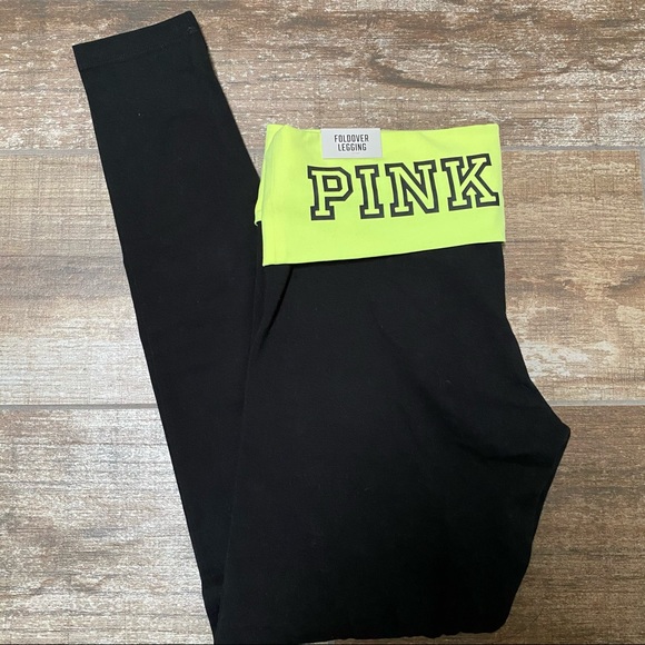 PINK Victoria's Secret Pants - Pink Victoria’s Secret | NWT black neon leggings